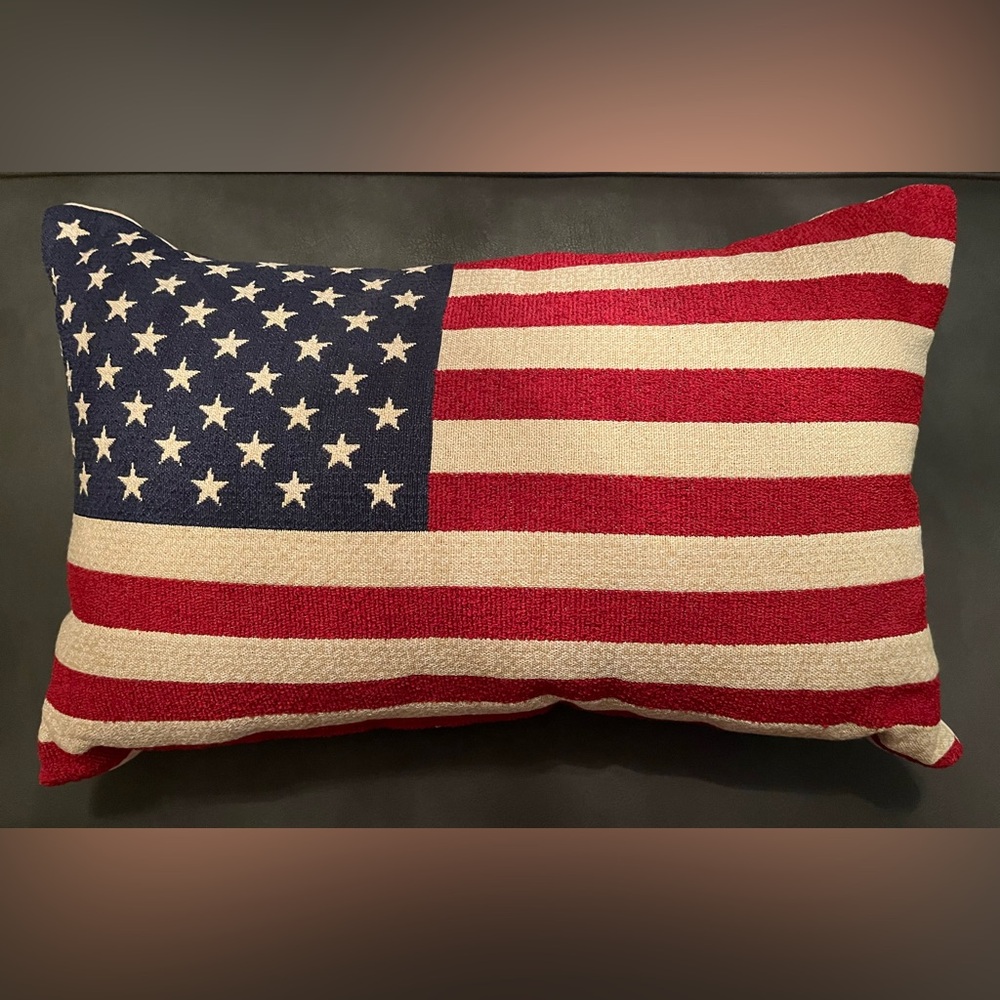 American Flag Display Pillow
